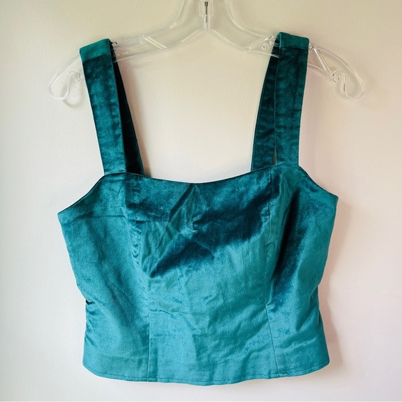 Anthropologie Maeve Emmanuelle Velvet Crop Top - Picture 3 of 7